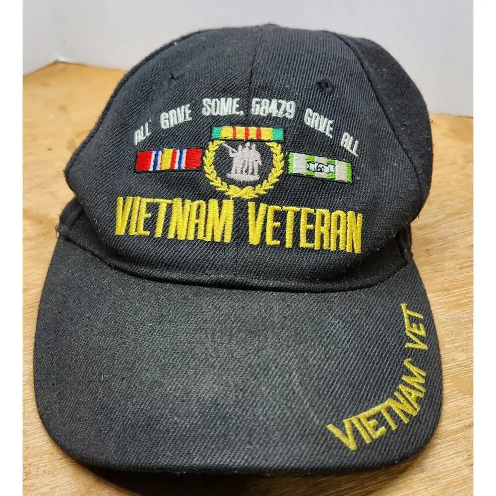 Lot Vietnam Veteran Embroidered‎ Baseball Cap Hat Strap Back